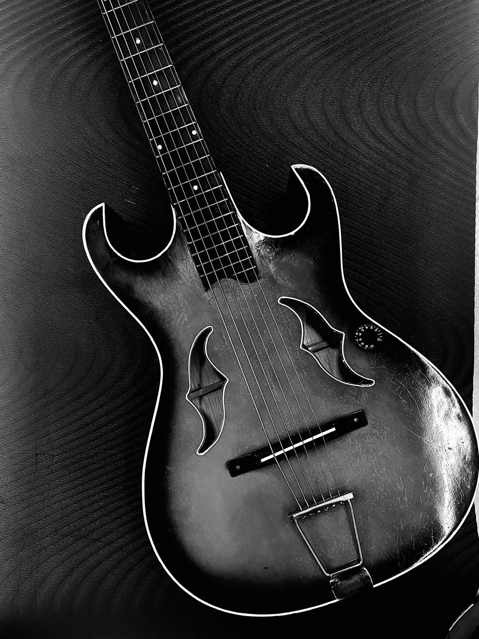 Photograph of a guitar.